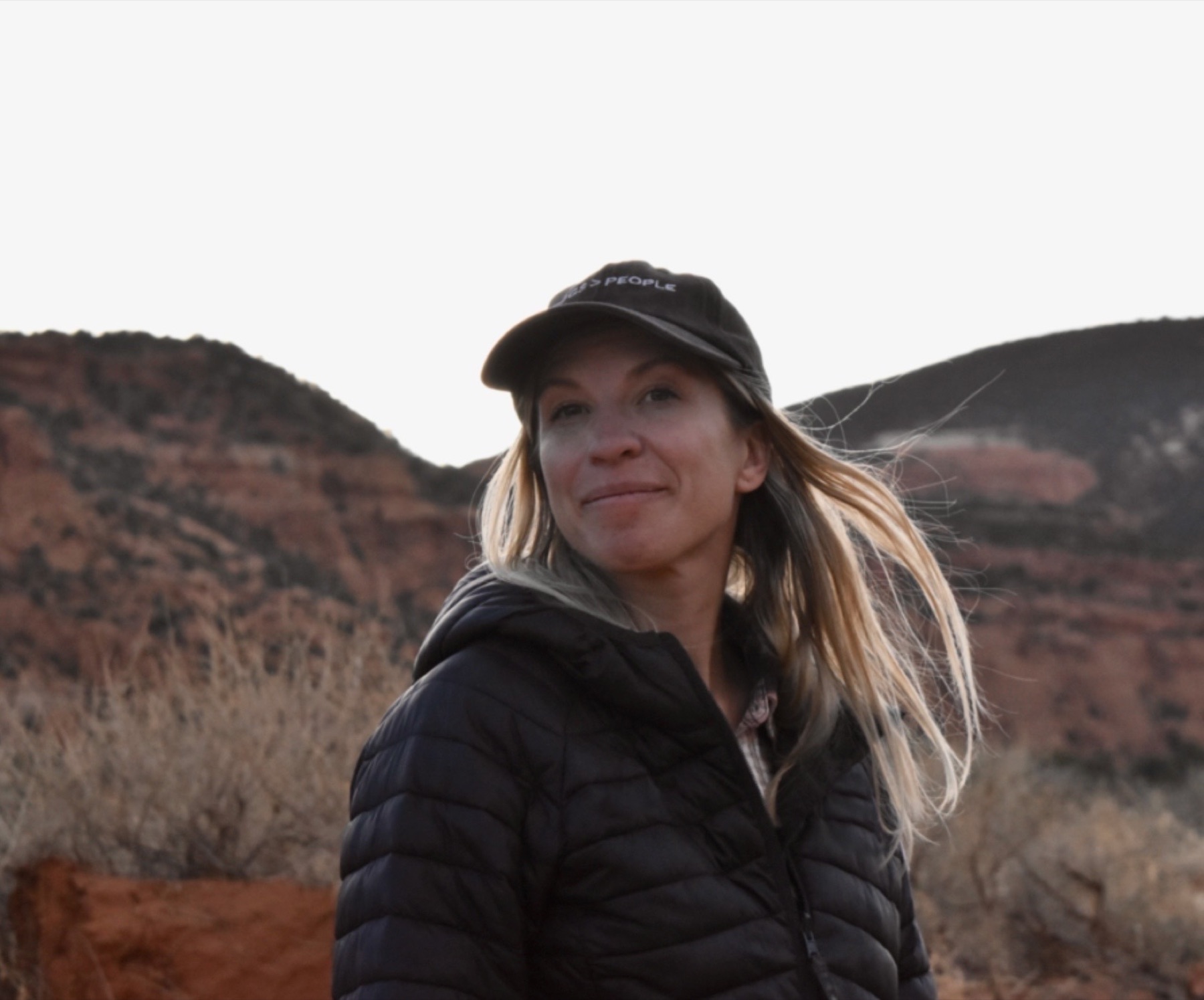 Tori Sowul outdoors in a canyon landscape