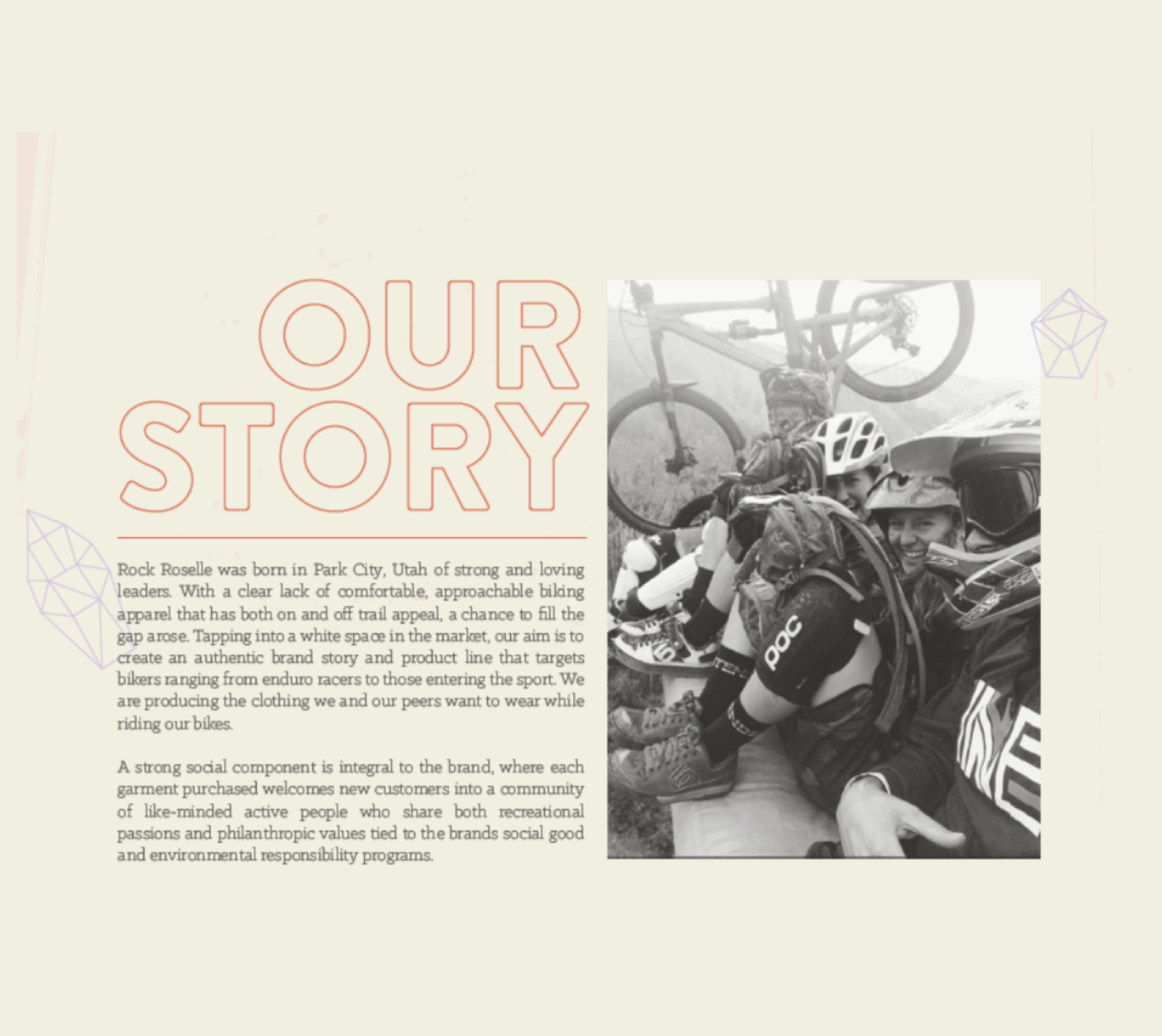 Rock Roselle brand story presentation slide